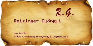 Reizinger Gyöngyi névjegykártya